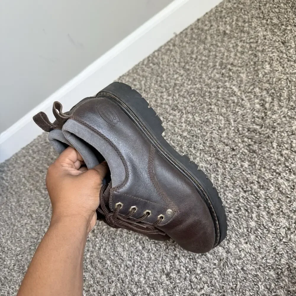 Skechers Chunky Platform Lug Sole Shoes Mens 9 Brown Leather Oxford Vintage Y2K